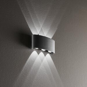 INTEC Λάμπα LED εξωτερικού χώρου Betle, ανθρακί Πλάτος 17 cm Μέταλλο CCT, Μαύρο, Αλουμίνιο, σύγχρονο