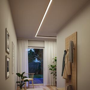 Paulmann LED φωτιστική λωρίδα Linion, μαύρη, γωνία 90°, 3.000 K, ρυθμιζόμενος, Μαύρο, Σαλόνι / τραπεζαρία, Αλουμίνιο, σύγχρονο