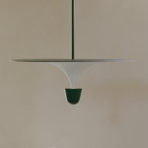 New Works LED κρεμαστό φωτιστικό Kantarell, Ø 60 cm, μαύρο, ρυθμιζόμενος, Λευκό, Σαλόνι / τραπεζαρία, Μέταλλο, σχεδιασμός