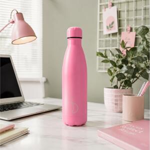 Μπουκάλι Θερμός Original Chilly's με χωρητικότητα 500ml και διατήρηση θερμοκρασίας 12h ζεστό / 24h κρύο - All Pink