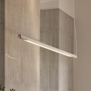 GEJST Κρεμαστό φωτιστικό Radent, λευκό, μήκος 138 cm, G13 LED, Λευκό, Σαλόνι / τραπεζαρία, Μέταλλο