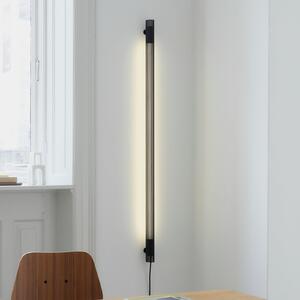 GEJST Φωτιστικό τοίχου Radent, μαύρο, ύψος 135 cm, G13 LED, Μαύρο, Σαλόνι / τραπεζαρία, Μέταλλο