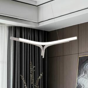 Viokef Κρεμαστή λάμπα LED Alta, ασημί, Ø 70 cm, μέταλλο, Μεταλλικό, Σαλόνι / τραπεζαρία, Αλουμίνιο, σύγχρονο