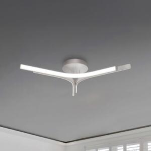 Viokef LED φωτιστικό οροφής Alta, ασημί, Ø 70 cm, μέταλλο, Μεταλλικό, Σαλόνι / τραπεζαρία, Αλουμίνιο, σύγχρονο