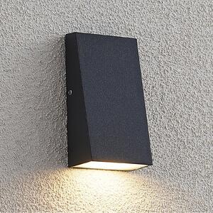 Lucande Adarey LED φωτιστικό τοίχου εξωτερικού χώρου, IP54, Γκρι, Μέταλλο, σύγχρονο