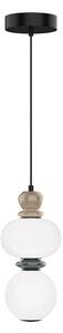 Viokef Κρεμαστό φωτιστικό LED Gemma, ύψος 32 cm, πολύχρωμο, γυαλί/κεραμικό/μέταλλο, Πολύχρωμο, Σαλόνι / τραπεζαρία, Γυαλί