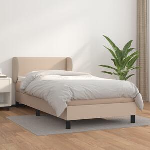 VidaXL Κρεβάτι Boxspring με Στρώμα Καπουτσίνο 80x200 εκ. Συνθ. Δέρμα