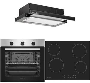 ΣΕΤ ΦΟΥΡΝΟΣ ΗΛΕΚΤΡΙΚΟΣ SF6850BOI INOX 83LT + ΕΣΤΙΑ ΚΕΡΑΜΙΚΗ SF6821HV4 + ΑΠΟΡΡΟΦΗΤΗΡΑΣ ΣΥΡΟΜΕΝΟΣ SF6665 ΜΑΥΡΟΣ (4 ΕΤΗ ΕΓΓΥΗΣΗ ΕΛΛ