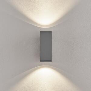 Deko-Light Λάμπα LED εξωτερικού χώρου ShoreLine Pro Square up/down, ανοιχτό γκρι, ρυθμιζόμενος, Γκρι, Αλουμίνιο, σύγχρονο