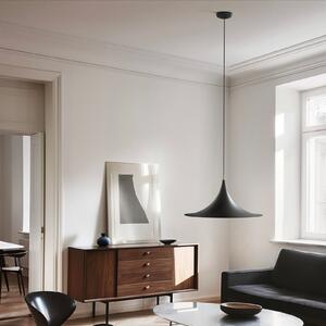 Linea Light Κρεμαστό φωτιστικό Morgana, μαύρο/νικέλιο, μέταλλο, Ø 48 cm, E27, ρυθμιζόμενος, Μαύρο, Σαλόνι / τραπεζαρία, Αλουμίνιο, σύγχρονο