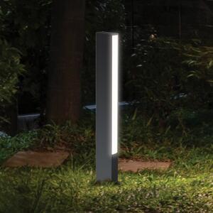 Viokef LED-Sockelleuchte Lir, ύψος 60 cm, σκούρο γκρι μέταλλο, Μαύρο, Αλουμίνιο, σύγχρονο
