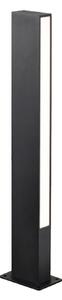 Viokef LED-Sockelleuchte Lir, ύψος 60 cm, σκούρο γκρι μέταλλο, 2-flg., Μαύρο, Αλουμίνιο, σύγχρονο