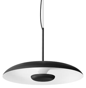 Linea Light Κρεμαστό φωτιστικό LED Basin_P, μαύρο, μέταλλο, Ø 49 cm, IP40, ρυθμιζόμενος, Μαύρο, Σαλόνι / τραπεζαρία, Αλουμίνιο, σύγχρονο