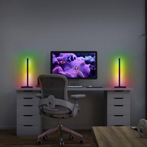 OSRAM SMART+ WiFi Επιτραπέζια λάμπα CORNER MAGIC, μαύρη 43 cm RGB, Μαύρο, Σαλόνι / τραπεζαρία, Αλουμίνιο, σύγχρονο
