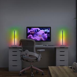 OSRAM SMART+ WiFi Επιτραπέζια λάμπα CORNER MAGIC, ασημί, 43 cm RGB, Μεταλλικό, Σαλόνι / τραπεζαρία, Αλουμίνιο, σύγχρονο