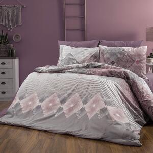 Σεντόνια Υπέρδιπλα (Σετ 220x240) Dimcol Καλλιρόη 606 Grey-Burgundy
