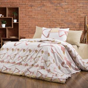 Σεντόνια Μονά (Σετ 160x240) Dimcol Δαρεία 490 White-Beige
