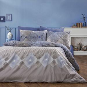 Σεντόνια Μονά (Σετ 160x240) Dimcol Καλλιρόη 604 Grey-Blue