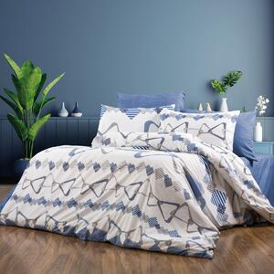 Σεντόνια Μονά (Σετ 160x240) Dimcol Δαρεία 489 White-Blue