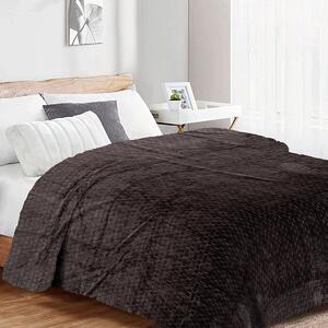 Κουβέρτα Fleece Μονή (160x220) Dimcol Brick 08 Grey-Black