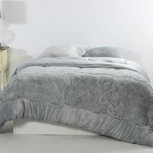 Κουβερτοπάπλωμα King Size (240x260) Silk Fashion Plush Blue Silver
