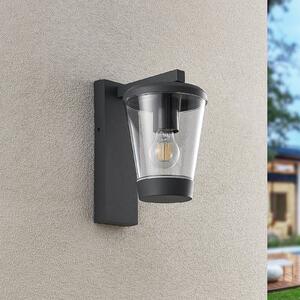 Trio Lighting Εξωτερικός φωτιστικός τοίχου CAVADO, ανθρακί, ύψος 28 cm, IP44, ρυθμιζόμενος, Μαύρο, Αλουμίνιο, σύγχρονο