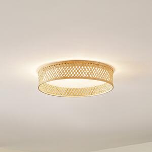 Lindby LED φωτιστικό οροφής Eilif, μπαμπού, Ø 40 cm, Ξύλου, Σαλόνι / τραπεζαρία, Μπαμπού, σύγχρονο
