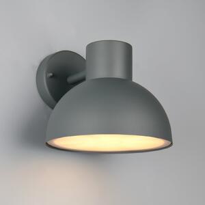 Trio Lighting Εξωτερικός φωτιστικός τοίχου ELBE, ανθρακί, Ø 20 cm, μέταλλο, IP44, ρυθμιζόμενος, Μαύρο, Αλουμίνιο, Στρογγυλό τοίχο