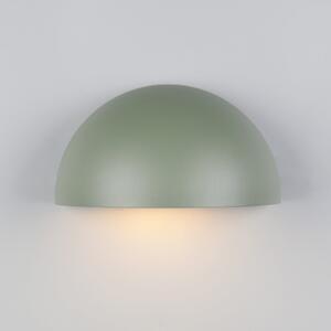 Trio Lighting Εξωτερικός φωτιστικός MAAS, πράσινος, πλάτος 27 cm, μέταλλο, IP44, ρυθμιζόμενος, Πράσινο, Αλουμίνιο, σύγχρονο, Πρίζα τοίχου κάτω