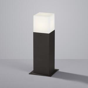 Trio Lighting LED-Sockelleuchte HUDSON, ανθρακί, ύψος 30 cm, μέταλλο IP44, Μαύρο, Αλουμίνιο, σύγχρονο