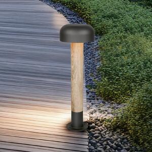 Trio Lighting Φωτιστικό διαδρόμου FRASER, εμφάνιση σκυροδέματος, ύψος 54 cm, μέταλλο, IP54, ρυθμιζόμενος, Γκρι, Αλουμίνιο, σύγχρονο