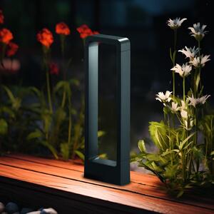 Trio Lighting Φωτιστικό LED RENO, ανθρακί, ύψος 50 cm, μέταλλο, IP54, Μαύρο, Αλουμίνιο, σύγχρονο