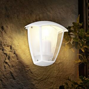 Trio Lighting Εξωτερικός φωτιστικός τοίχου VENTA, λευκός, επιτοίχιος, ύψος 20 cm, IP44, ρυθμιζόμενος, Λευκό, Αλουμίνιο, Φανάρι