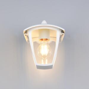 Trio Lighting Εξωτερικός φωτιστικός τοίχου VENTA, λευκός, υποδοχή κάτω, ύψος 24 cm IP44, ρυθμιζόμενος, Λευκό, Αλουμίνιο, Φανάρι