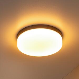 Lucide LED φωτιστικό οροφής μπάνιου Biskit, μαύρο, Ø 23 cm, πλαστικό, Μαύρο, Μπάνιο, Πλαστικό, σύγχρονο