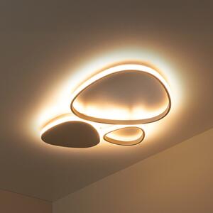 Lucide LED φωτιστικό οροφής Samling, μήκος 62 cm, γκρι-καφέ, μέταλλο, ρυθμιζόμενος, Μπεζ, Σαλόνι / τραπεζαρία, Μέταλλο, σύγχρονο