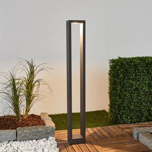 Lucande Λαμπτήρας προβολής LED Jupp, σετ 4 τεμαχίων, 90 cm, ανθρακί, IP54, Μαύρο, Αλουμίνιο, σύγχρονο