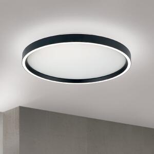 ORION Φωτιστικό οροφής LED Masca, μαύρο, Ø 40 cm, CCT, μέταλλο, ρυθμιζόμενο, ρυθμιζόμενος, Μαύρο, Σαλόνι / τραπεζαρία, Μέταλλο, σύγχρονο
