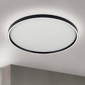 ORION Φωτιστικό οροφής LED Masca, μαύρο, Ø 60 cm, CCT, μέταλλο, ρυθμιζόμενο, ρυθμιζόμενος, Μαύρο, Σαλόνι / τραπεζαρία, Μέταλλο, σύγχρονο