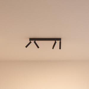 Wever & Ducré Lighting WEVER DUCRÉ LED-φωτιστικό οροφής Match 4.0 μαύρο 2.700 K, ρυθμιζόμενος, Μαύρο, Σαλόνι / τραπεζαρία, Αλουμίνιο, σύγχρονο