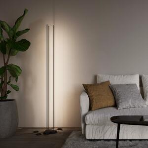 Wever & Ducré Lighting WEVER DUCRÉ LED-Stehleuchte Finlin μαύρο 2.700 K Dimmer, ρυθμιζόμενος, Μαύρο, Σαλόνι / τραπεζαρία, Αλουμίνιο, σύγχρονο