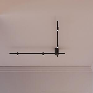 Wever & Ducré Lighting WEVER DUCRÉ LED οροφής Trace Spin 1.0 μαύρο 927, ρυθμιζόμενος, Μαύρο, Σαλόνι / τραπεζαρία, Αλουμίνιο, σύγχρονο