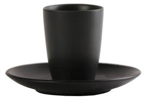 Φλυτζάνι Espresso 80ml + Πιατάκι Espiel Morgan Black OW2053K6
