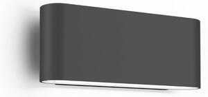 Wever & Ducré Lighting WEVER DUCRÉ LED εξωτερική λάμπα τοίχου Kiosk 1.0 ανθρακί 2700 K, ρυθμιζόμενος, Γκρι, Αλουμίνιο, Γωνιακός τοίχος