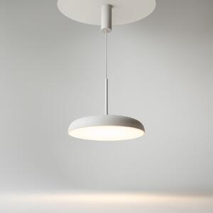 Maytoni LED κρεμαστό φωτιστικό Gerhard, Ø 40 cm, λευκό, μέταλλο, Λευκό, Σαλόνι / τραπεζαρία, Μέταλλο, σύγχρονο
