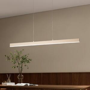 FISCHER & HONSEL Κρεμαστή λάμπα LED Silvano, άμμος, μήκος 115 cm, CCT, ρυθμιστής έντασης με αφή, ρυθμιζόμενος, Μπεζ, Σαλόνι / τραπεζαρία, Μέταλλο, σύγχρονο