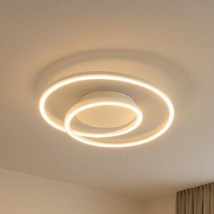 FISCHER & HONSEL LED οροφής HOLY, άμμος, Ø 49 cm, τηλεχειριστήριο, CCT, dim, ρυθμιζόμενος, Μπεζ, Σαλόνι / τραπεζαρία, Μέταλλο, σύγχρονο
