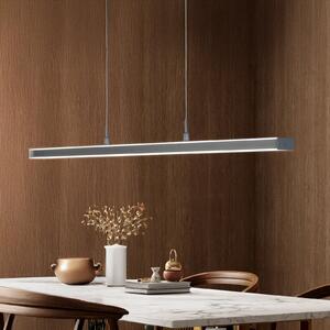 FISCHER & HONSEL Κρεμαστή λάμπα LED Valeno, γκρι, μήκος 115 cm, CCT, ρυθμιστής έντασης με αφή, ρυθμιζόμενος, Γκρι, Σαλόνι / τραπεζαρία, Μέταλλο, σύγχρονο