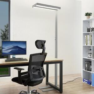 Arcchio LED-Stehleuchte Logan Pro, ασημί, αισθητήρας, ρυθμιζόμενη ένταση, ρυθμιζόμενος, Μεταλλικό, Μελέτη / Γραφείο, Αλουμίνιο, σύγχρονο