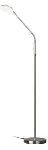 FISCHER & HONSEL Λάμπα LED Sorento νικελίου, ύψος 138 cm, CCT, ρυθμιστής έντασης με αφή, ρυθμιζόμενος, Μεταλλικό, Σαλόνι / τραπεζαρία, Μέταλλο, σύγχρονο